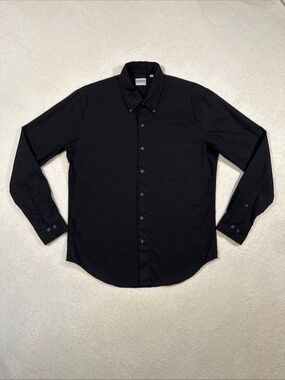 United Stock Dry Goods Oxford LS Shirt - Large - Black Button Down 100% Cotton